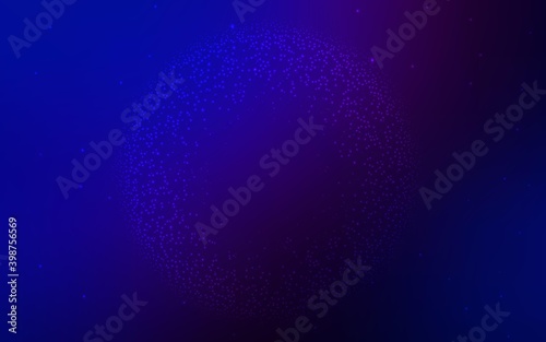 Dark Pink, Blue vector template with space stars.