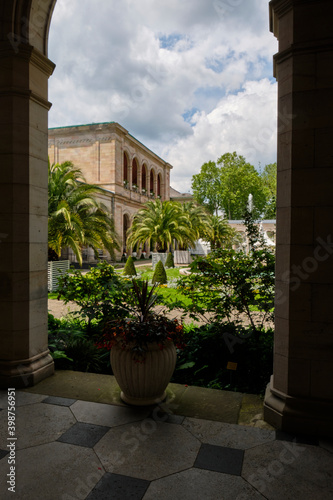 Kurpark und Rosengarten im Staatsbad Bad Kissingen, Unterfranken, Franken, Bayern, Deutschland photo