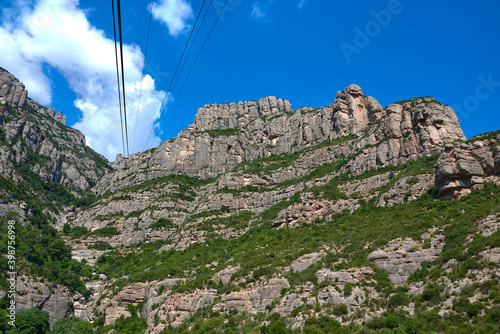 Ascent on cable car to Mount Montserrat