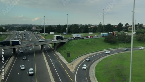 Driving through Johannesburg busy roads photo