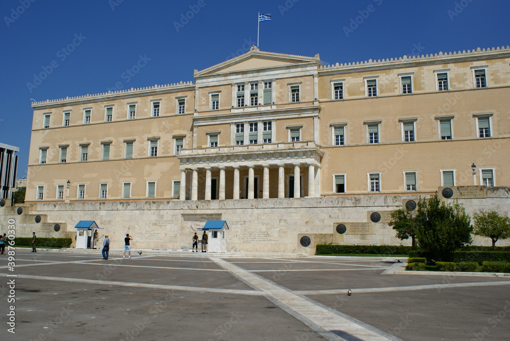 Old Royal Palace, the seat of the Greek Parliament, in Syntagma Square, Athens (Greece)