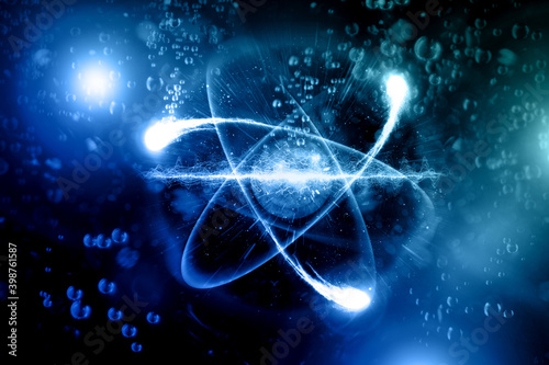 Atomic Particle 3D Illustration