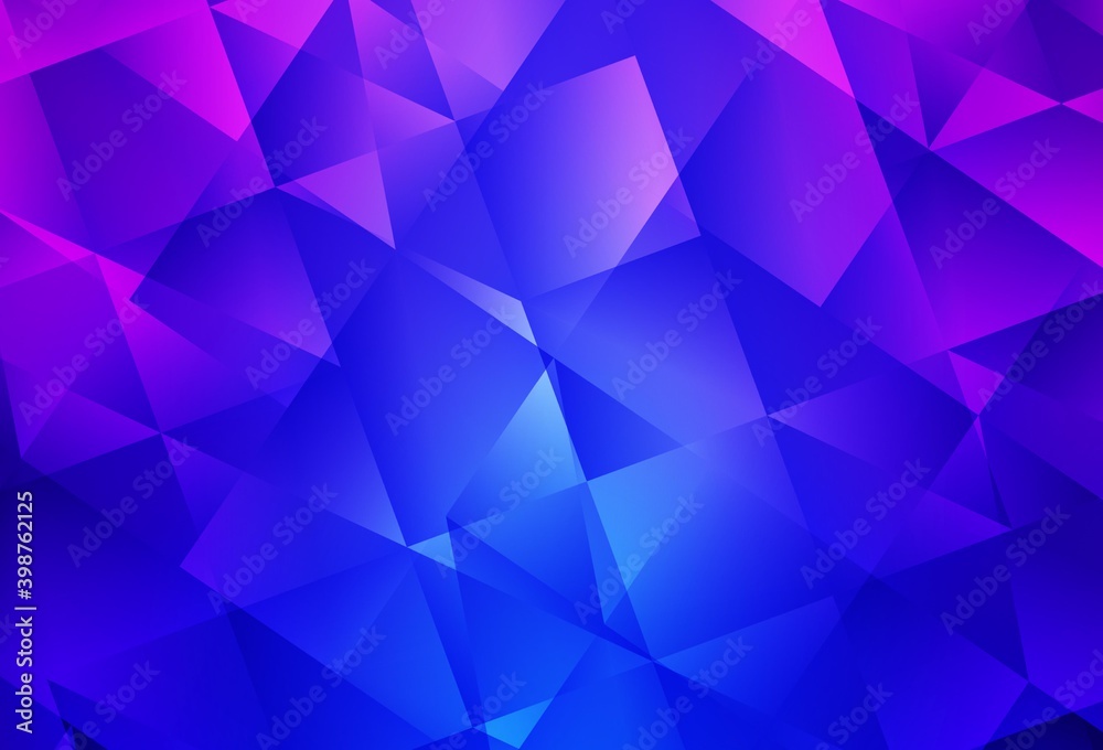 Obraz premium Light Pink, Blue vector polygonal background.
