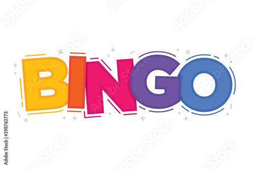 Bingo Text, Bingo Background, Bingo Sign, Bingo Game, Bingo Night, Vector Illustration Background