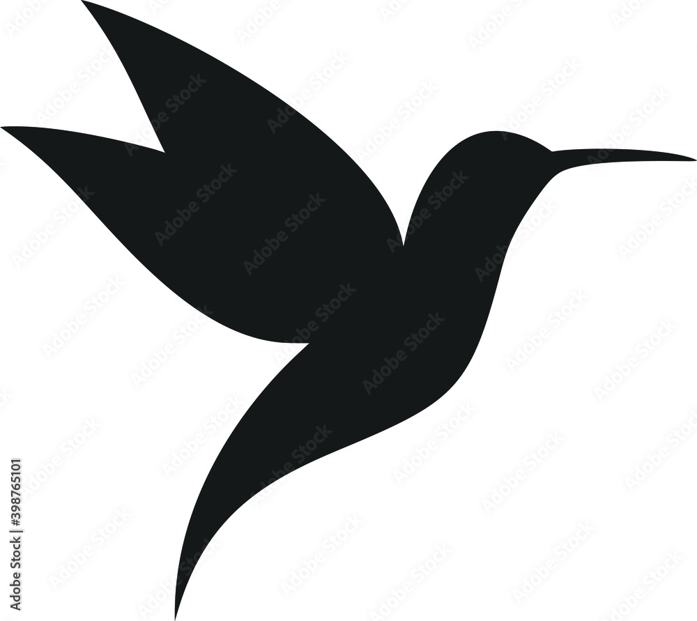 Fototapeta premium dove of peace Hummingbird monogram tropical and made for the Caribbean 