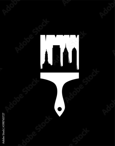 city the arch Paint Brush logo, Paint Logo, Paint Brush City
