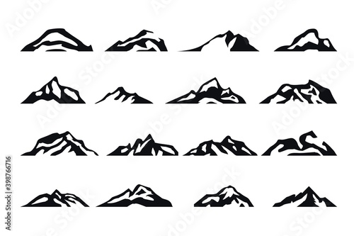 16 Vector mountain   creative design vector template
