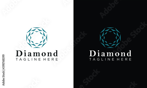 Jewerly diamond logo template. Corporate branding identity