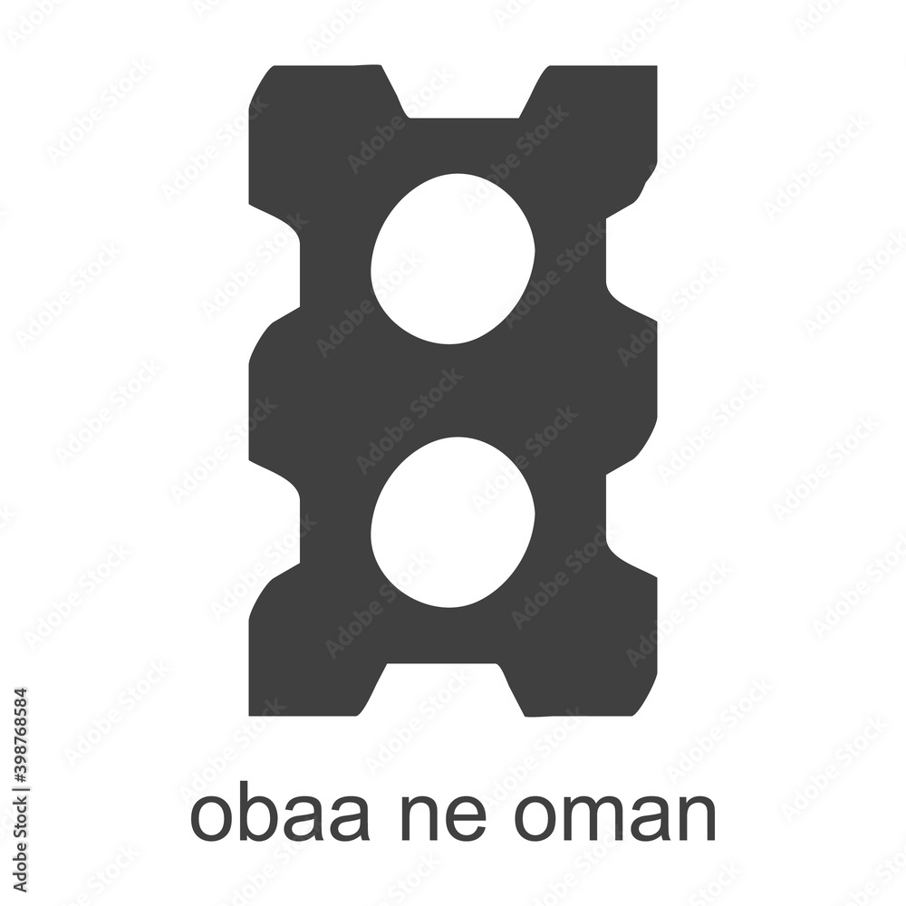 vector icon with african adinkra symbol Obaa Ne Oman vector icon with african adinkra symbol Obaa Ne Oman