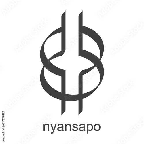 vector icon with african adinkra symbol Nyansapo photo