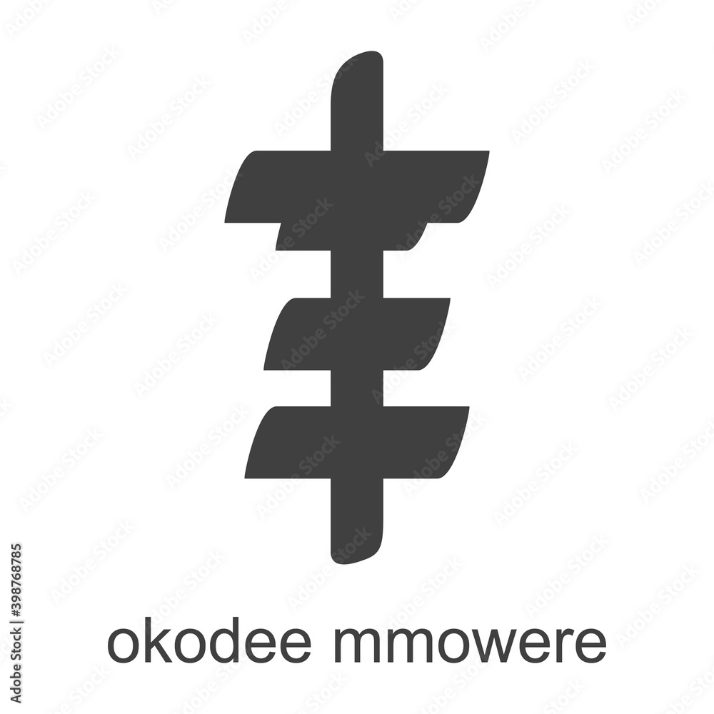 Obraz premium Vector icon with african adinkra symbol Okodee Mmowere