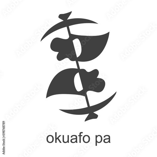 Vector icon with african adinkra symbol Okuafo Pa