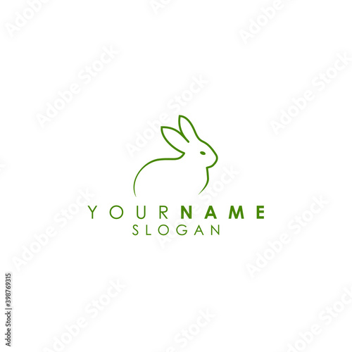 rabbit or bunny logo logo vector art design