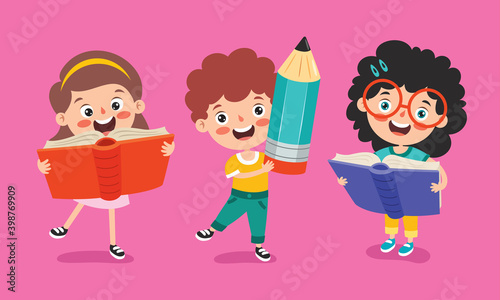 Education Concept Funny School Child