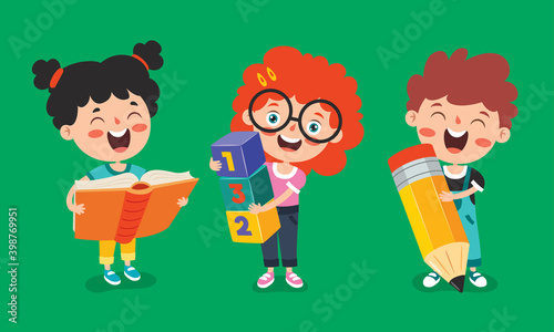Education Concept Funny School Child