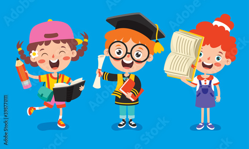 Education Concept Funny School Child