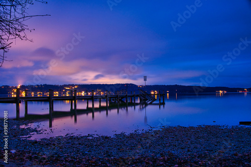 Starnberger See bei Nacht Panorama