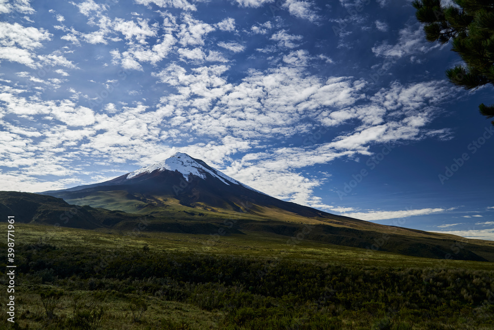 Cotopaxi is an active volcano in the Andes Mountains, in the Latacunga canton of Cotopaxi Province, south of Quito. Second highest summit in Ecuador and one of the world's highest volcanoes