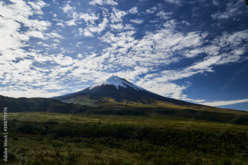Cotopaxi is an active volcano in the Andes Mountains, in the Latacunga canton of Cotopaxi Province, south of Quito. Second highest summit in Ecuador and one of the world's highest volcanoes Cotopaxi is an active volcano in the Andes Mountains, in the Latacunga canton of Cotopaxi Province, south of Quito. Second highest summit in Ecuador and one of the world's highest volcanoes