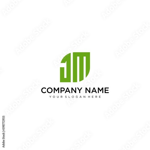Letter JM line logo design. Linear creative minimal monochrome monogram symbol. Universal elegant vector sign design. Premium business logotype. Graphic alphabet symbol for corporate business identity
