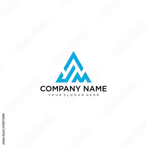 Letter JM line logo design. Linear creative minimal monochrome monogram symbol. Universal elegant vector sign design. Premium business logotype. Graphic alphabet symbol for corporate business identity