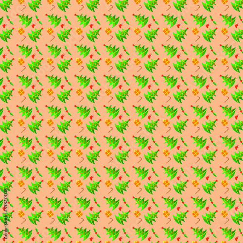 Seamless pattern for Christmas and New Year