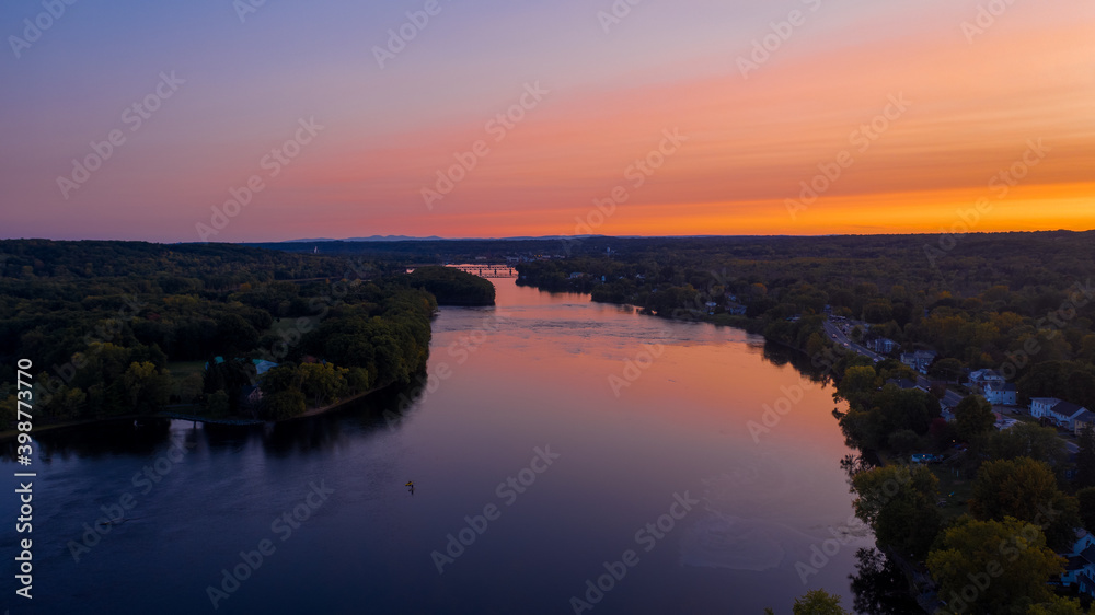 Hudson River Sunset in late summer