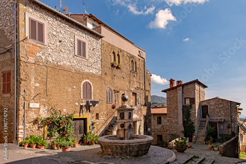 Принти на полотні Altstadt von Cori in Latium in Italien