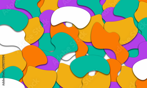 Colorful different shape overlapping layer.
