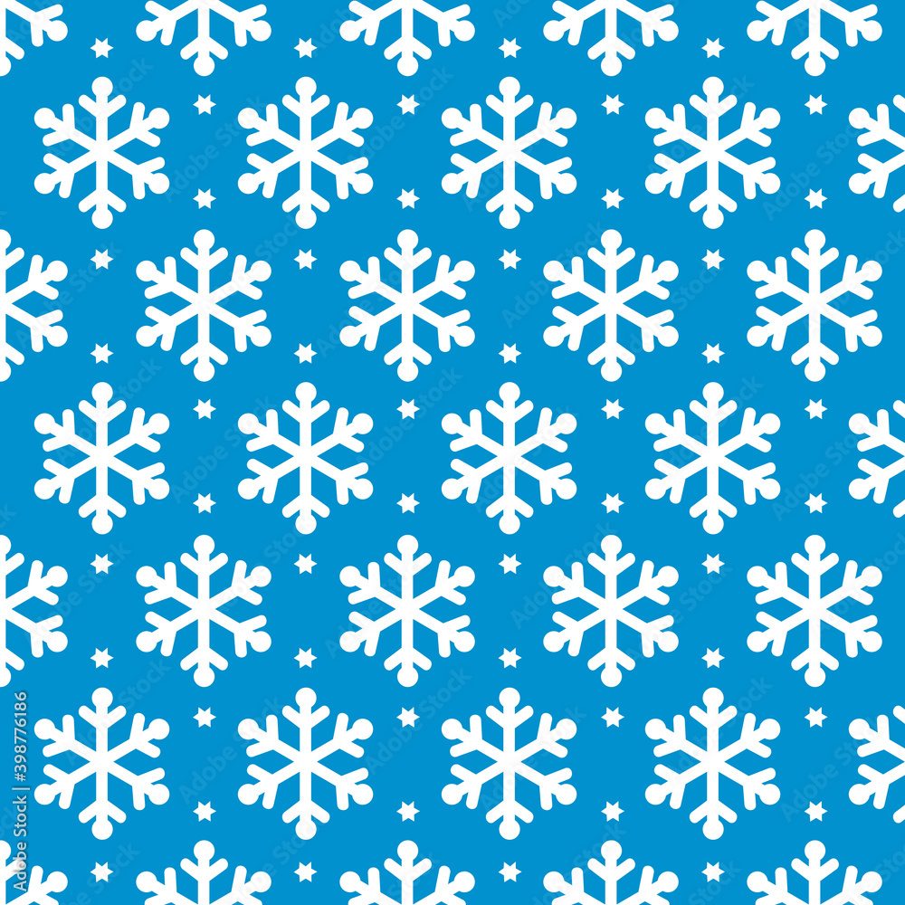 Snowflake pattern design on blue background for print design Snowflake pattern design on blue background for print design