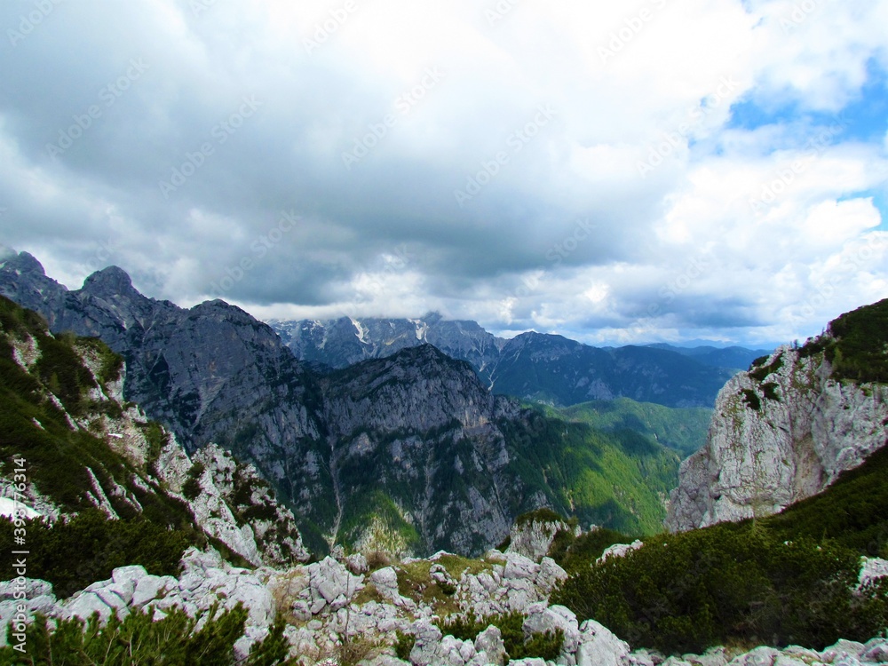 mountains above Krma valley in Julian alps, Slovenia