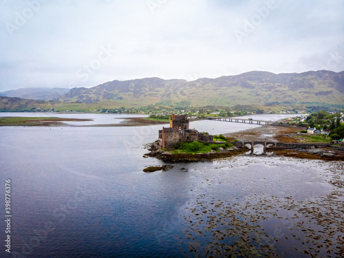 Elian Donan in the cloudy weather, Highlands area of Scotland photo