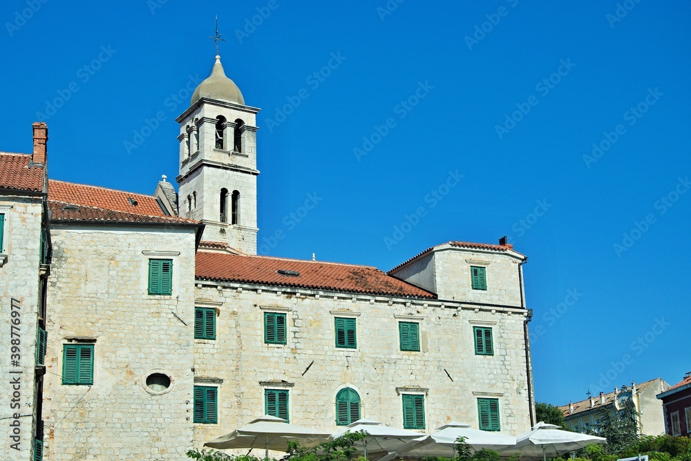 Croatia-view of a Franciscan feudal church in town Sibenik
