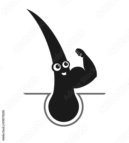 Design of muscle hair illustration