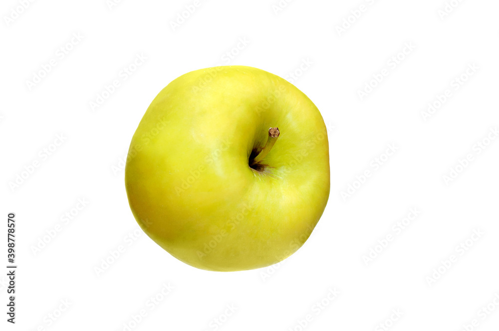 Fresh fruit golden yellow apple on white background Fresh fruit golden yellow apple on white background