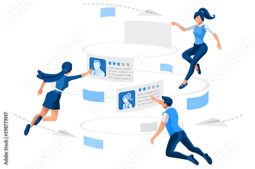 Strategy to Promote an Information. Promotion for Business Public Relations. Announcement Concept with Flat Characters, Vector Illustration.