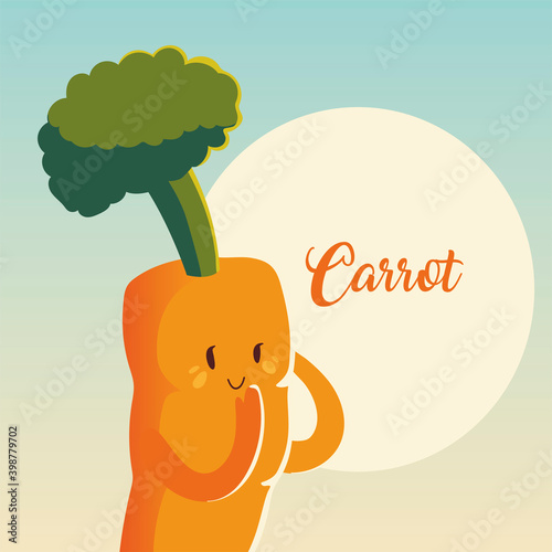 vegetable kawaii cartoon cute carrot