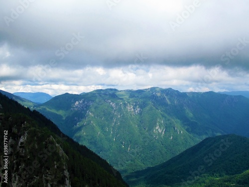 View of Big Pasture plateau in Kamnik-Savinja alps in Slovenia