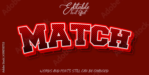 editable text effect match