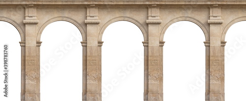 elements of architectural decorations of buildings, windows and arches on the streets in Catalonia, public places.