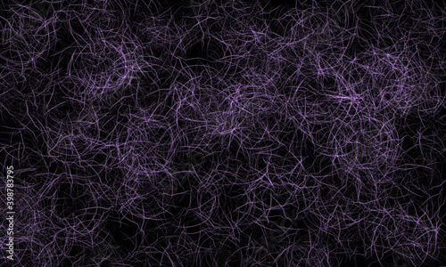  black abstract background with fiber design in purple tone.