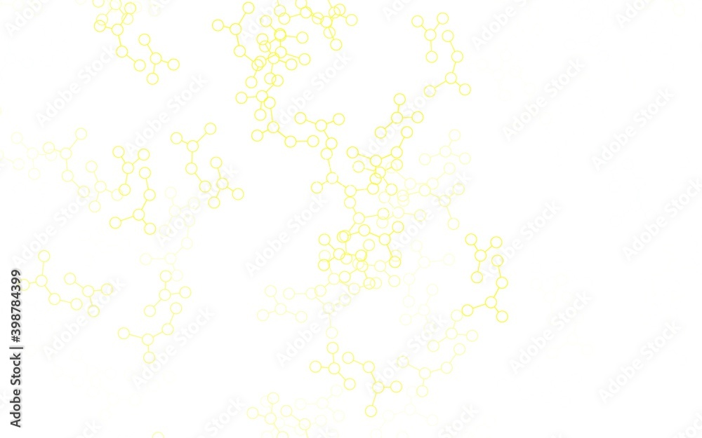 Light Green, Yellow vector backdrop with artificial intelligence data.