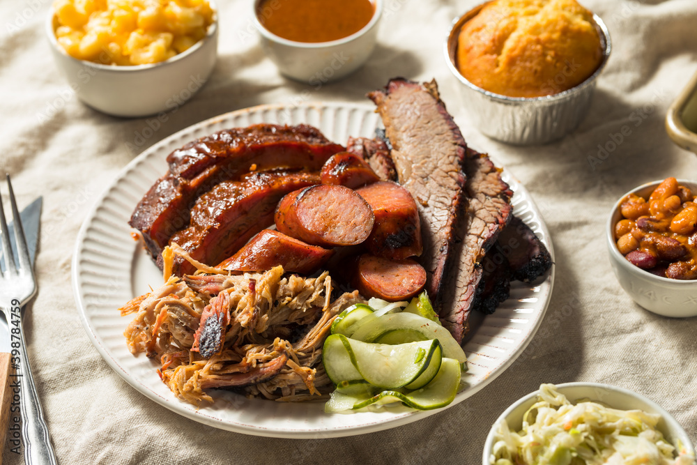 Homemade Barbecue Platter with Ribs