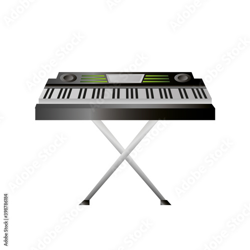 synthesizer keyboard musical instrument detailed icon