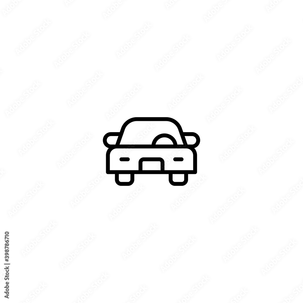 Car vector icon. Car vector icon. Isolated simple front car logo illustration. Transportation symbol. Trendy Flat style for graphic design, Web site, UI. EPS10. Vector illustration