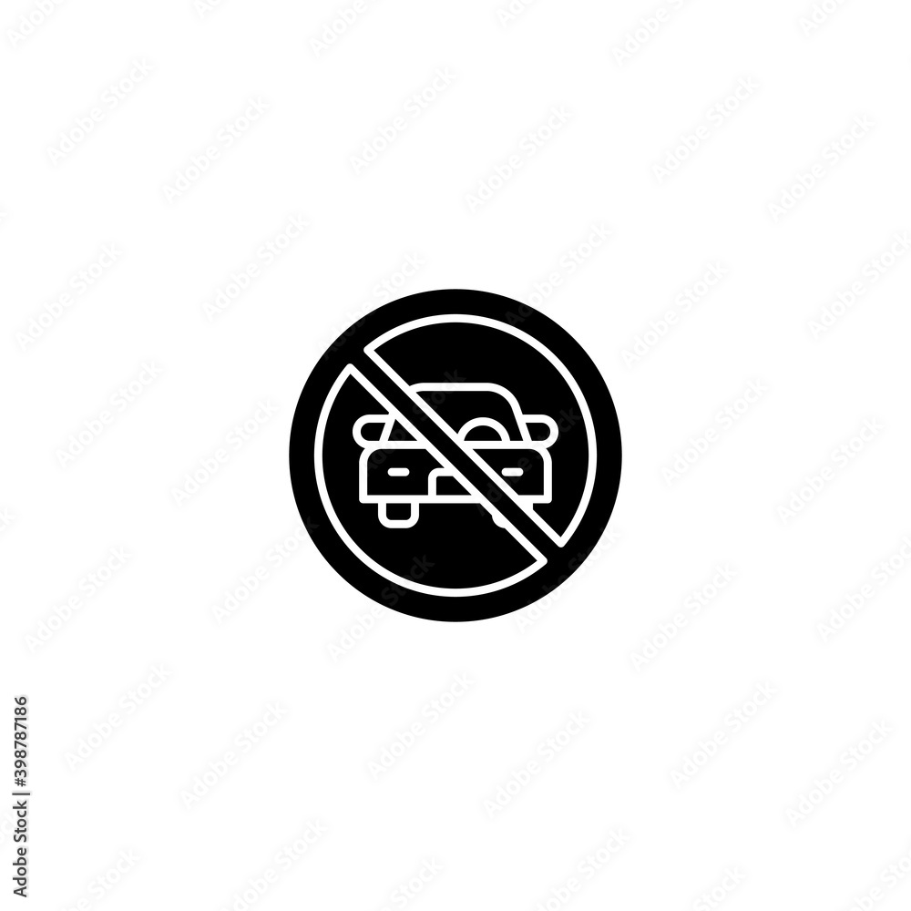 No Parking sign icon vector isolated. No car no parking vector icon ...