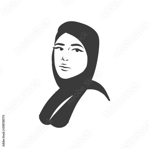 Muslim arabic islam woman in hijab and abaya portrait