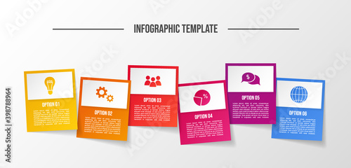 Business infographic with icons. Vector