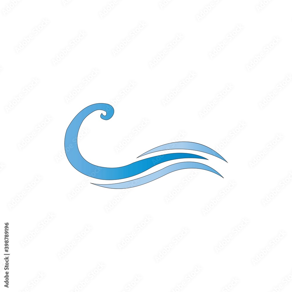 waves icon logo vector waves icon logo vector