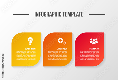 Concept of business infograph with icons. Vector